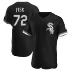 Crovyle C.White Sox #72 Carlton Fisk Player Black Limited Elite Home Stitched Jerseys