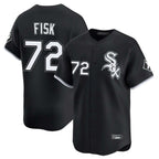 Crovyle C.White Sox #72 Carlton Fisk Player Black Limited Home Stitched Jerseys