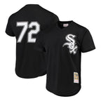 Crovyle C.White Sox #72 Carlton Fisk Player Black Mitchell & Ness Cooperstown Collection Mesh Game Stitched Jerseys