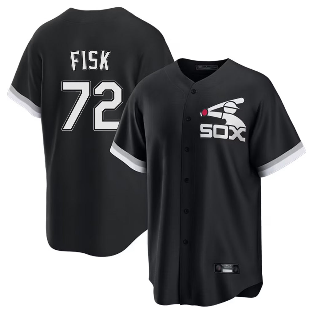Crovyle C.White Sox #72 Carlton Fisk Player Black Spring Training Game Stitched Jerseys