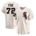 Crovyle C.White Sox #72 Carlton Fisk Player Cream Cooperstown Collection Limited Home Stitched Jerseys