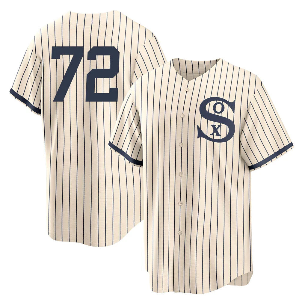 Crovyle C.White Sox #72 Carlton Fisk Player Cream Field of Dreams Home Game Stitched Jerseys