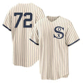 Crovyle C.White Sox #72 Carlton Fisk Player Cream Field of Dreams Home Game Stitched Jerseys