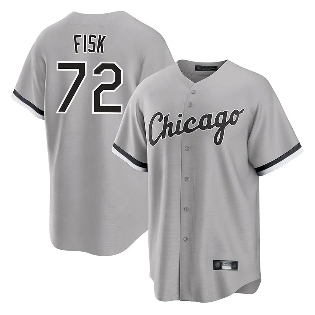 Crovyle C.White Sox #72 Carlton Fisk Player Gray Home Game Stitched Jerseys