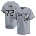 Crovyle C.White Sox #72 Carlton Fisk Player Gray Road Limited Home Stitched Jerseys