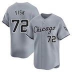Crovyle C.White Sox #72 Carlton Fisk Player Gray Road Limited Home Stitched Jerseys