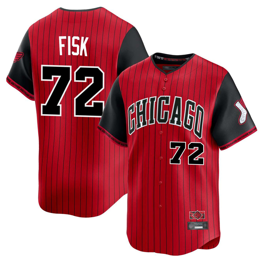 Crovyle C.White Sox #72 Carlton Fisk Player Red City Connect Limited Home Stitched Jerseys