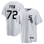 Crovyle C.White Sox #72 Carlton Fisk Player White Stripe Home Game Stitched Jerseys
