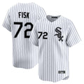 Crovyle C.White Sox #72 Carlton Fisk Player White Stripe Limited Home Stitched Jerseys