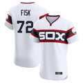 Crovyle C.White Sox #72 Carlton Fisk Player White T-shirt Limited Elite Home Stitched Jerseys