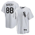 Crovyle C.White Sox #88 Luis Robert Jr Player White Stripe Home Game Stitched Jerseys