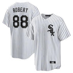 Crovyle C.White Sox #88 Luis Robert Jr Player White Stripe Home Game Stitched Jerseys