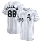 Crovyle C.White Sox #88 Luis Robert Jr Player White Stripe Limited Elite Home Stitched Jerseys