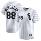 Crovyle C.White Sox #88 Luis Robert Jr Player White Stripe Limited Home Stitched Jerseys