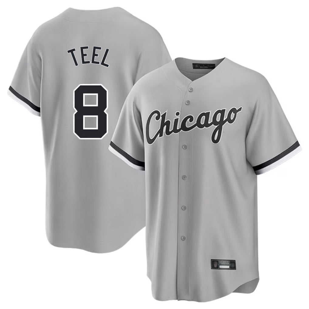 Crovyle C.White Sox #8 Kyle Teel Player Gray Home Game Stitched Jerseys