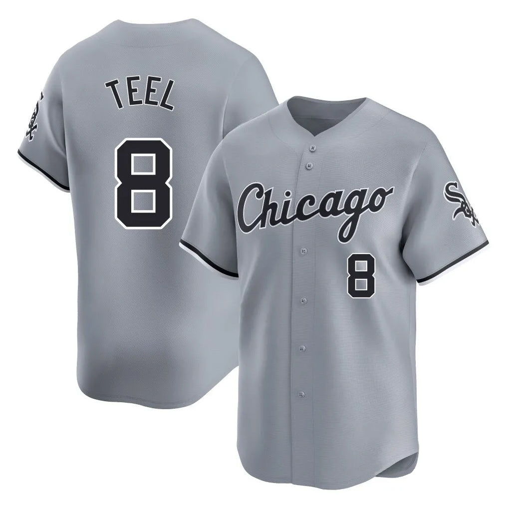 Crovyle C.White Sox #8 Kyle Teel Player Gray Road Limited Home Stitched Jerseys