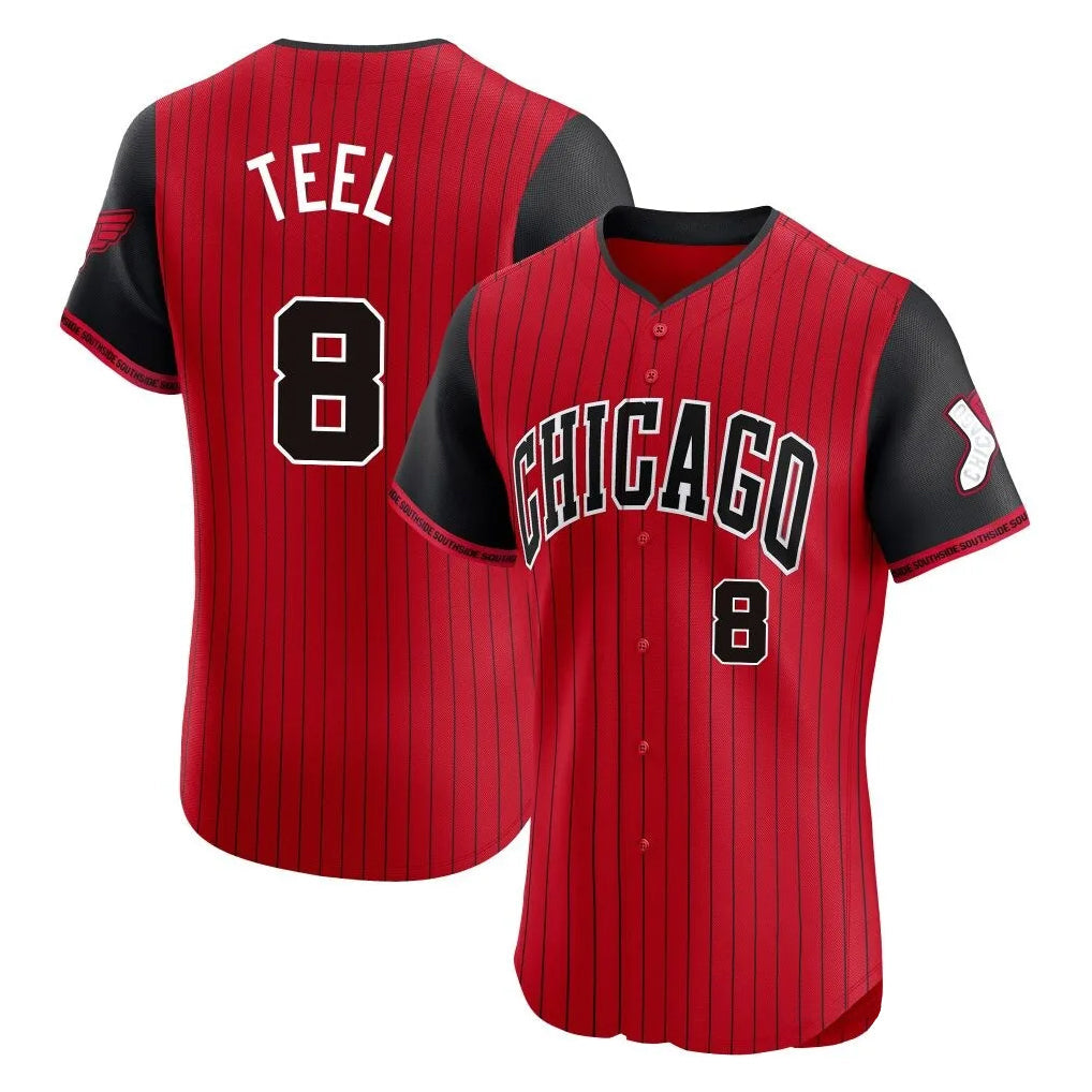 Crovyle C.White Sox #8 Kyle Teel Player Red City Connect Limited Elite Home Stitched Jerseys