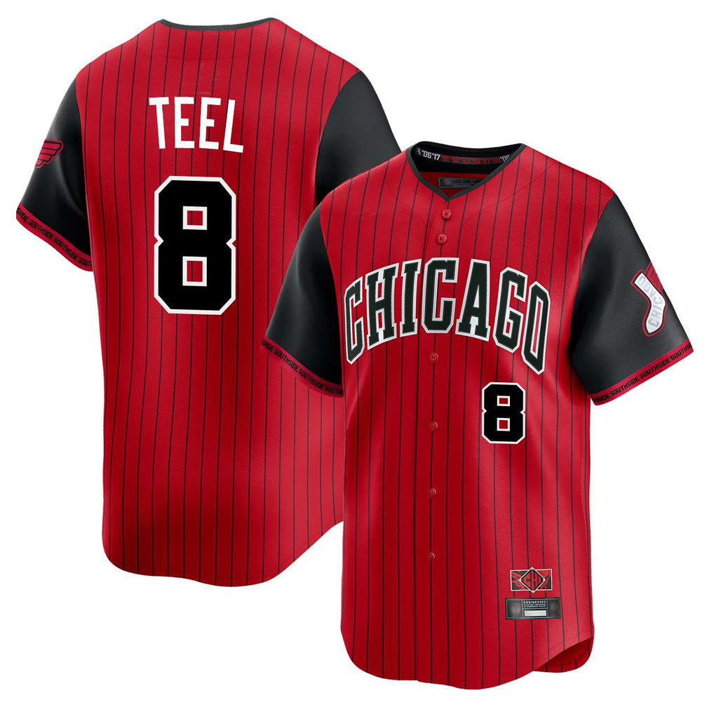 Crovyle C.White Sox #8 Kyle Teel Player Red City Connect Limited Home Stitched Jerseys
