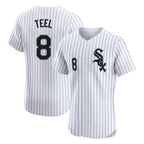 Crovyle C.White Sox #8 Kyle Teel Player White Stripe Limited Elite Home Stitched Jerseys