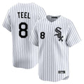 Crovyle C.White Sox #8 Kyle Teel Player White Stripe Limited Home Stitched Jerseys