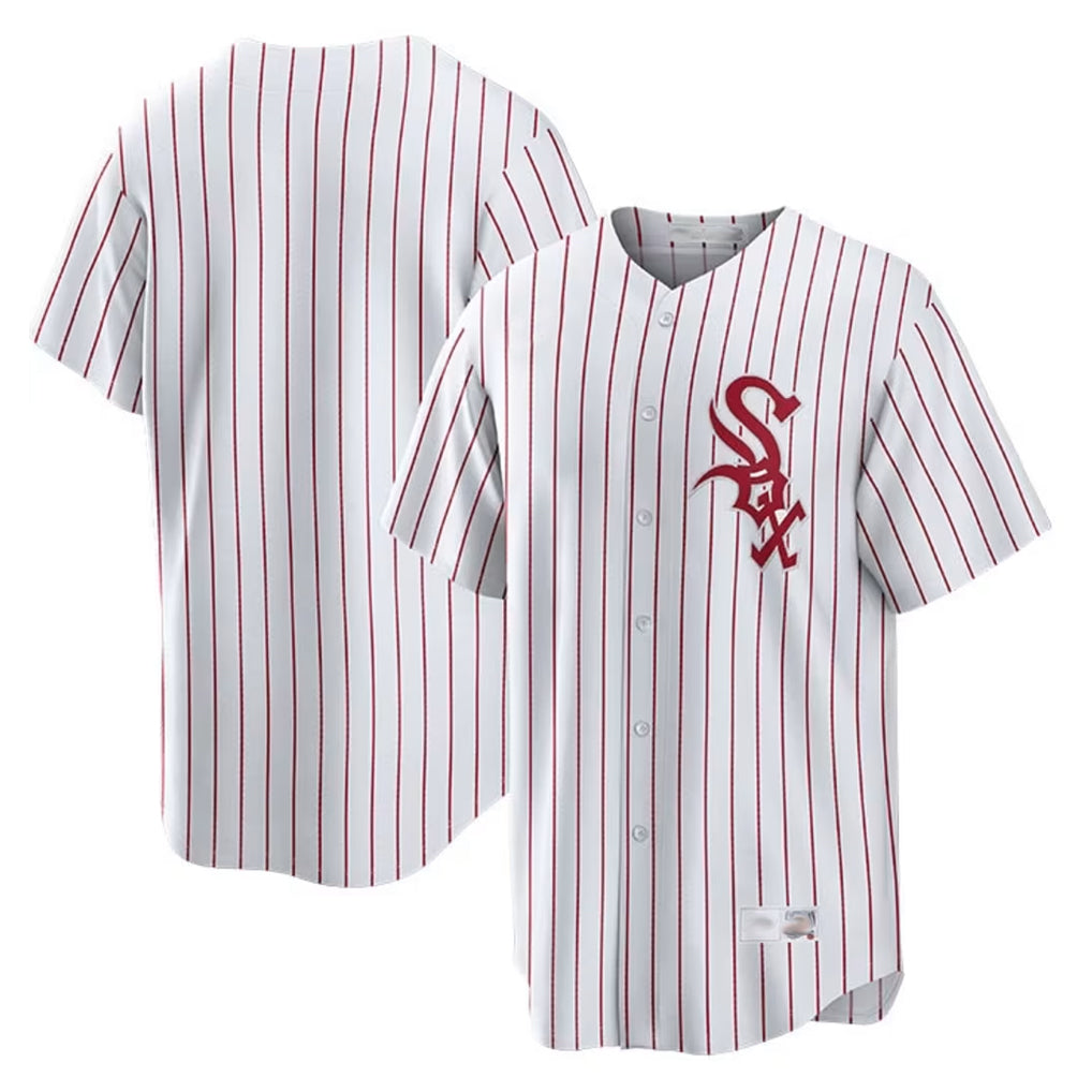 Crovyle C.White Sox ## White Sox Blank Player Red Stripe White Home Game Stitched Jerseys