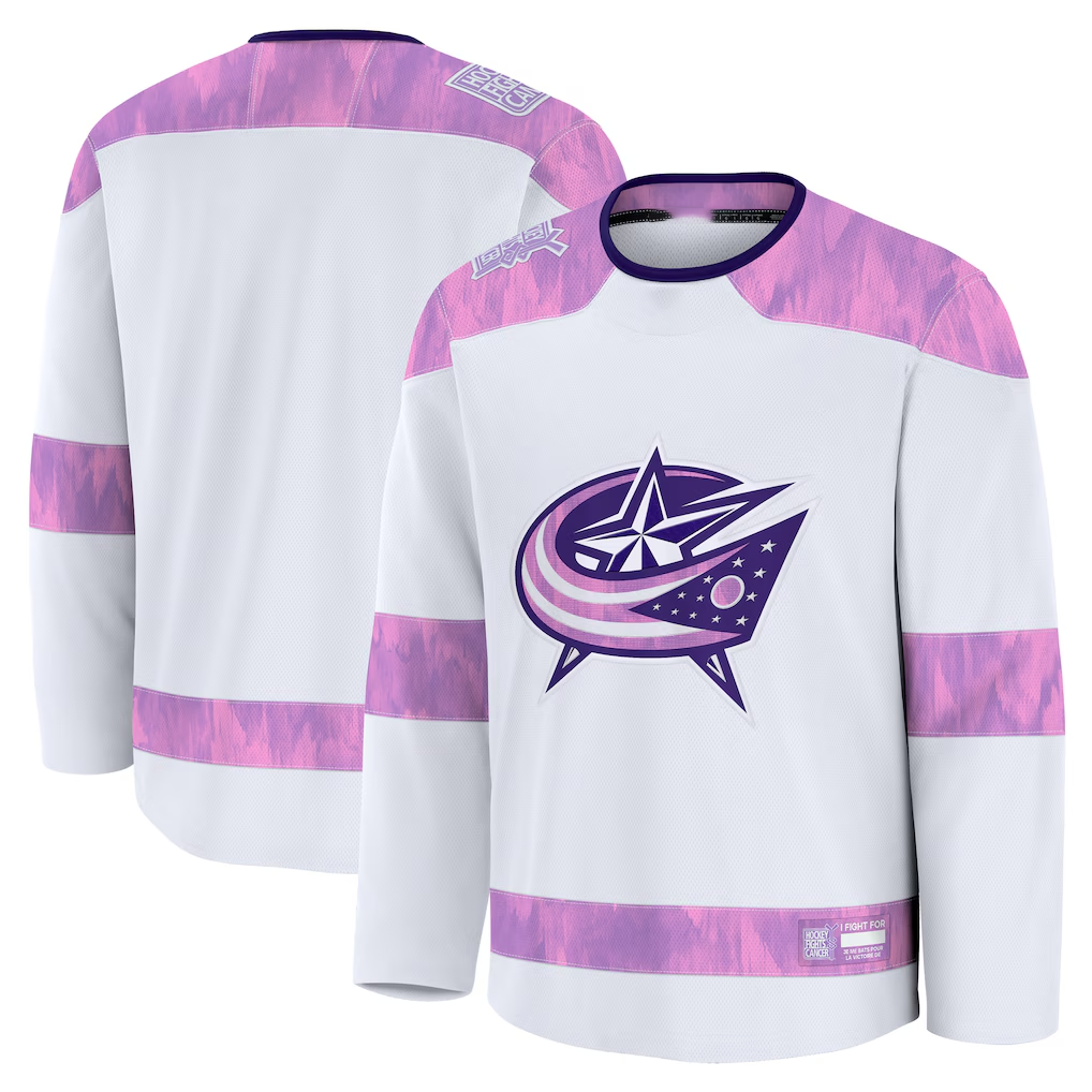 Crovyle CB.Jackets White 2024 Hockey Fights Cancer Practice Jersey
