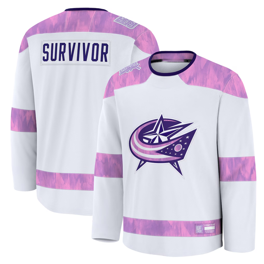 Crovyle CB.Jackets White Hockey Fights Cancer Survivor Practice Jersey
