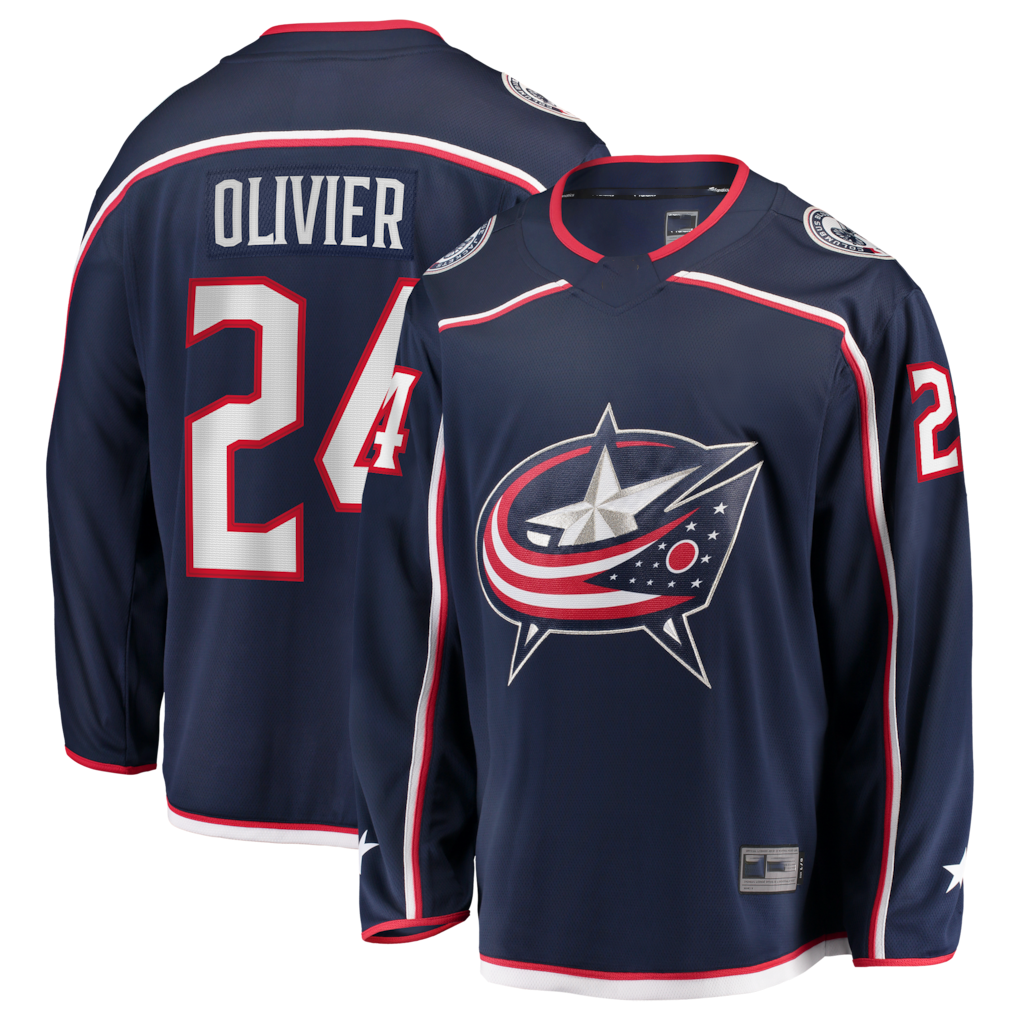 Crovyle CB.Jackets #24 Mathieu Olivier Navy Home Breakaway Jersey