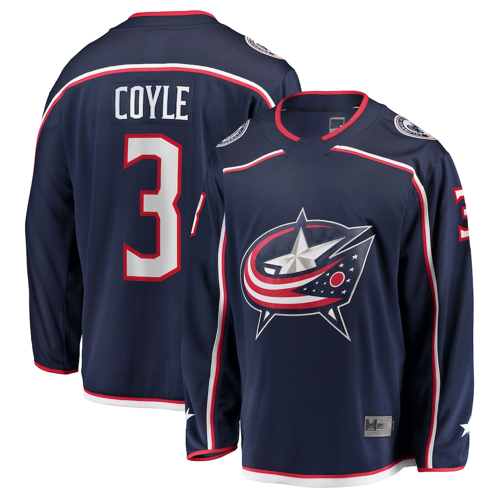 Crovyle CB.Jackets #3 Charlie Coyle Navy Home Breakaway Jersey
