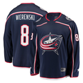 Crovyle CB.Jackets #8 Zach Werenski Navy Breakaway Jersey
