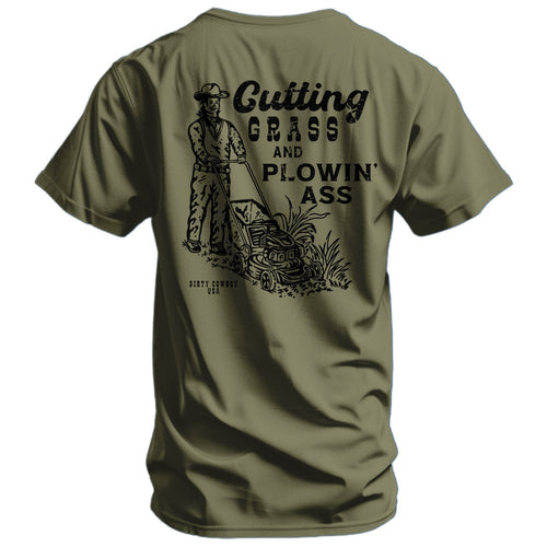 Crovyie cheap jerseys Ordering Cutting Grass & Plowin' Ass Men's T-Shirt