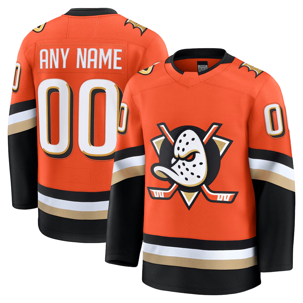Crovyle Custom A.Ducks Orange Home Authentic Pro Jerseys