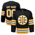 Crovyle Custom B.Bruins Black Home Authentic Pro Stitched Jerseys