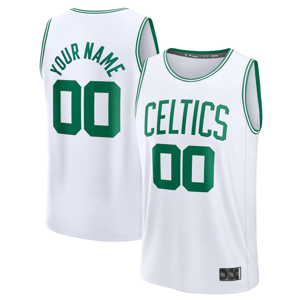 Crovyle Custom B.Celtics White Fast Break Jerseys - Association Edition