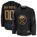 Crovyle Custom B.Sabres Black 2024 Military Appreciation Practice Stitched Jerseys