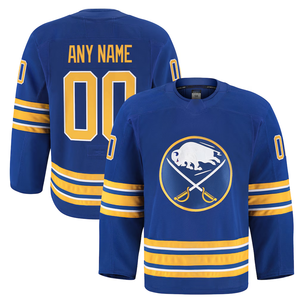 Crovyle Custom B.Sabres Royal Home Authentic Pro Stitched Jerseys