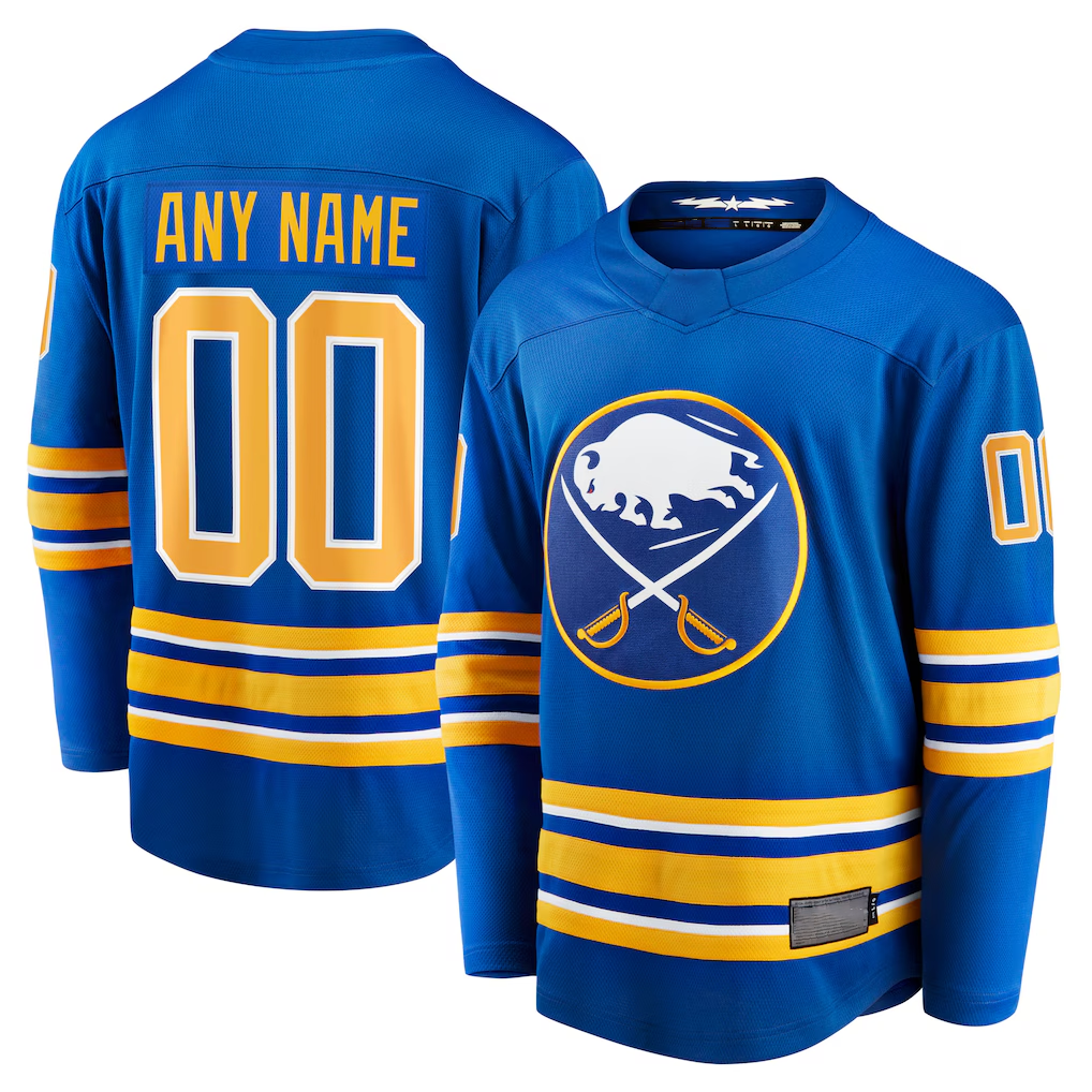 Crovyle Custom B.Sabres Royal Home Breakaway Stitched Jerseys