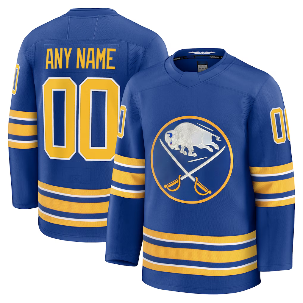 Crovyle Custom B.Sabres Royal Home Premium Stitched Jerseys