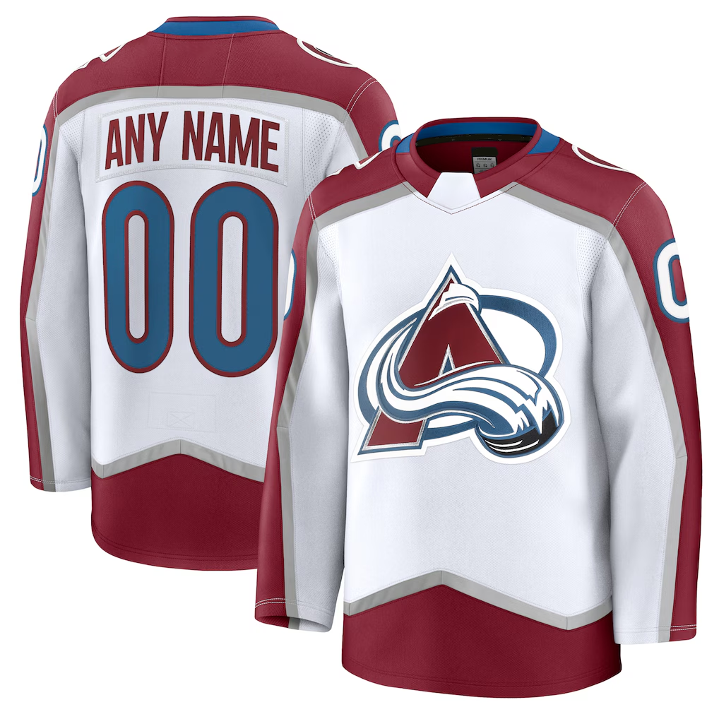 Crovyle Custom C.Avalanche White Away Premium Jerseys