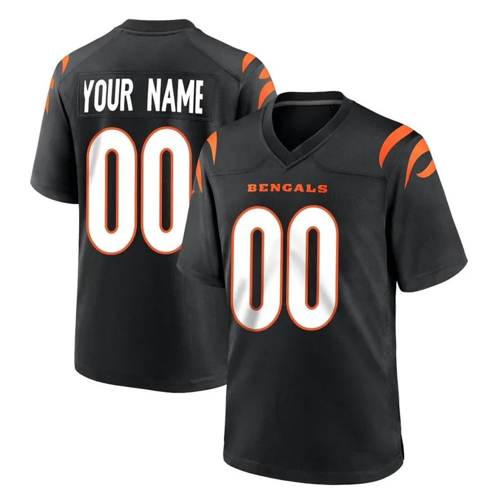 Crovyle Custom C.Bengals Black Home Game Any Name & Numbers Stitched Jerseys