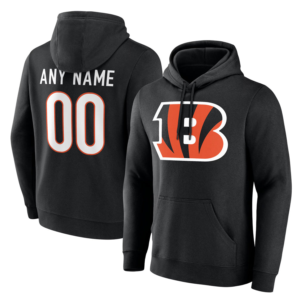 Crovyle Custom C.Bengals Black Long Sleeve Hoodie Any Name & Numbers Stitched Jerseys