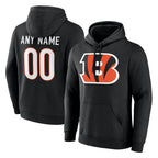 Crovyle Custom C.Bengals Black Long Sleeve Hoodie Any Name & Numbers Stitched Jerseys