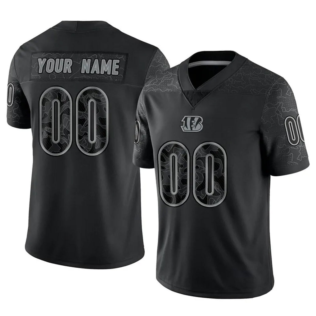 Crovyle Custom C.Bengals Black Reflective Limited Game Any Name & Numbers Stitched Jerseys