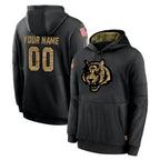 Crovyle Custom C.Bengals Black Salute to Service Pullover Hoodies Any Name & Numbers Stitched Jerseys