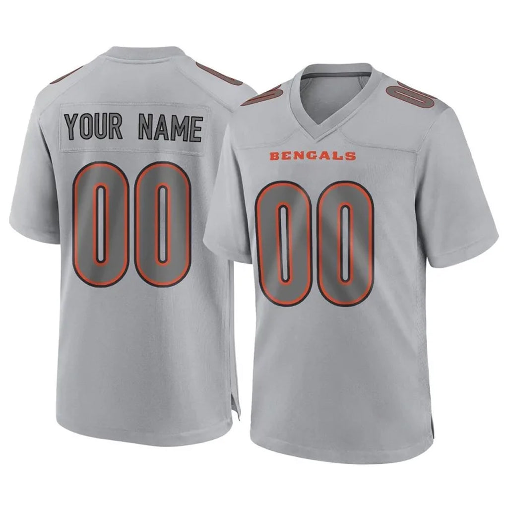 Crovyle Custom C.Bengals Gray Atmosphere Fashion Game Any Name & Numbers Stitched Jerseys