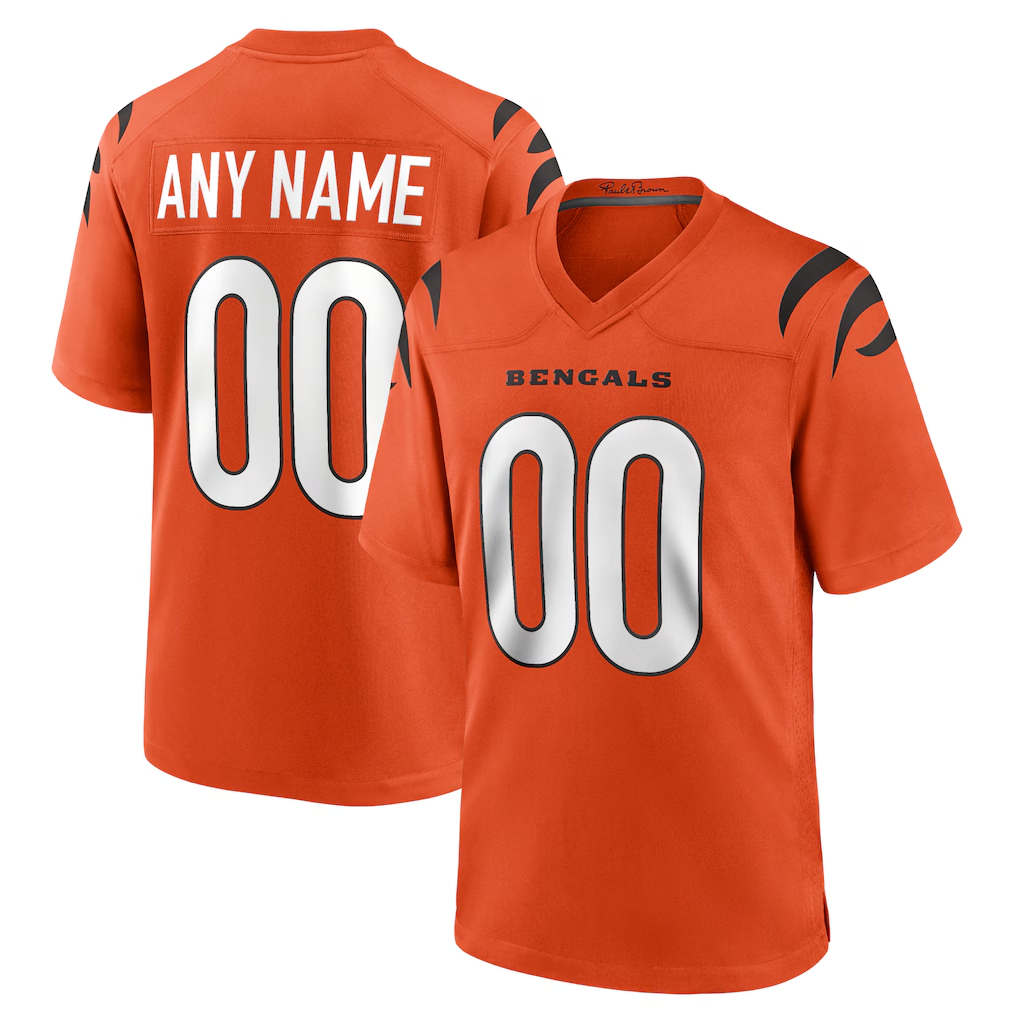Crovyle Custom C.Bengals Orange Alternate Game Stitched Jerseys