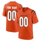Crovyle Custom C.Bengals Orange Home Game Any Name & Numbers Stitched Jerseys