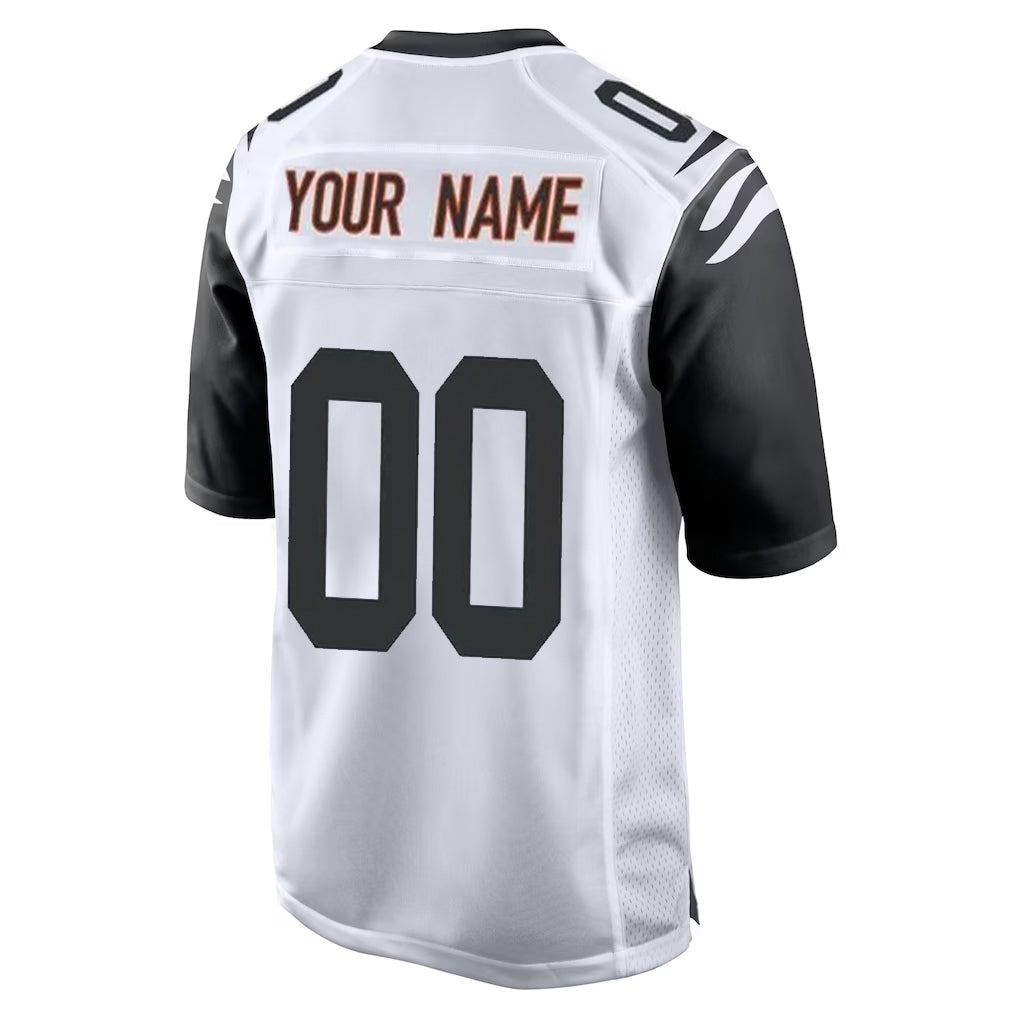 Crovyle Custom C.Bengals White Alternate Home Game Any Name & Numbers Stitched Jerseys