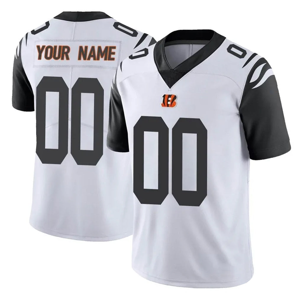 Crovyle Custom C.Bengals White Color Rush Vapor Untouchable Limted Home Game Any Name & Numbers Stitched Jerseys