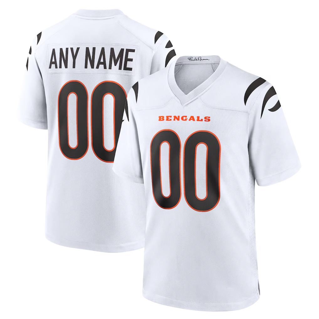 Crovyle Custom C.Bengals White Game Stitched Jerseys
